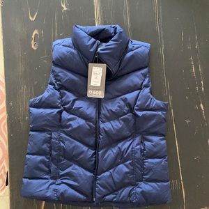 Navy blue lands end vest medium petite